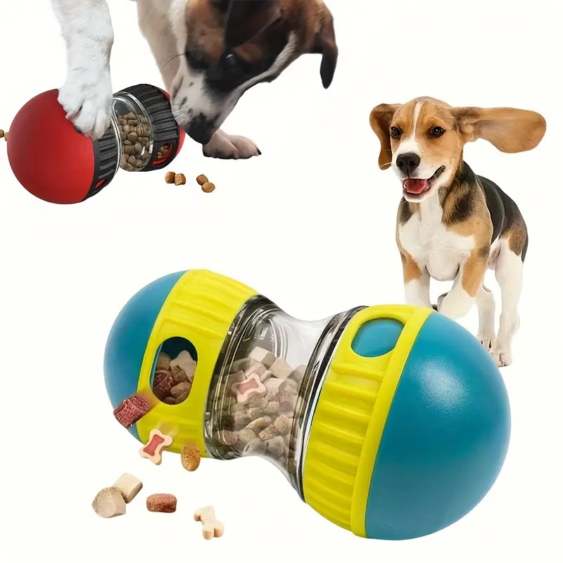 Dog Puzzle Feeder Toy - インタラクティブな犬用おやつディスペンサーおもちゃ、あらゆるタイプのスローフィーダーに適しています、プラスチック製のペット用おもちゃ、楽しく健康的な食事をもたらします