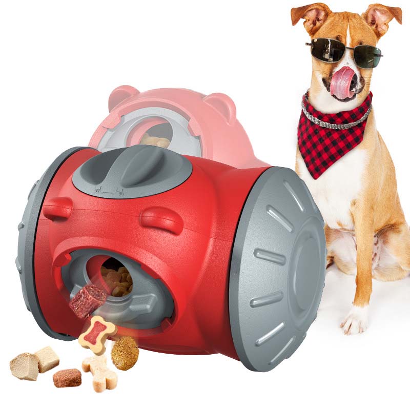 Dog Puzzle Feeder Toy - 売れ筋商品！揺れる漏れ食器付き犬用おもちゃ、ゆっくり食べられるパズルディスペンサー、インタラクティブIQトレーニング、窒息防止ペットエンターテイメントドッグトイ