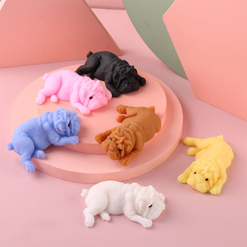 Interactive Squeaky Plush Dog Toy - フワフワ犬アニメフィジェットおもちゃパズルクリエイティブシミュレーション減圧おもちゃかわいい犬ストレス解消おもちゃパーティーホリデーギフト