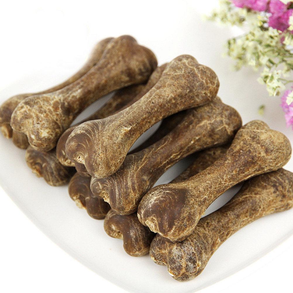 Teeth Cleaning Dog Chew Bone - 5個入り、お手入れ簡単な犬用おもちゃ。子犬の歯が生える時期の不快感を和らげ、歯のクリーニング、歯茎のマッサージ、歯の成長を促し、家具を保護します。