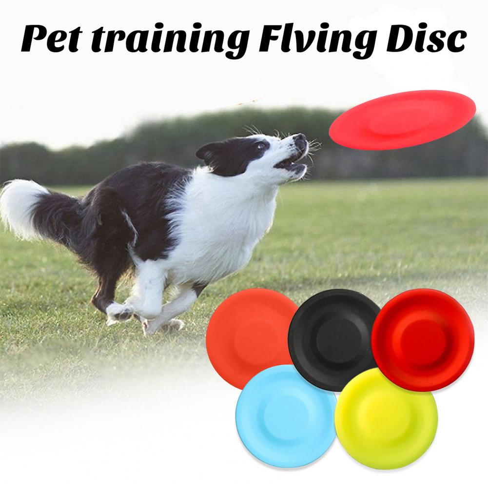 Flying Disc Dog Training Toy - 犬用フライングディスクトイ,シリカゲル,ミニ,咬傷に強い,インタラクティブなトレーニング,アウトドアスポーツ,ペット用品