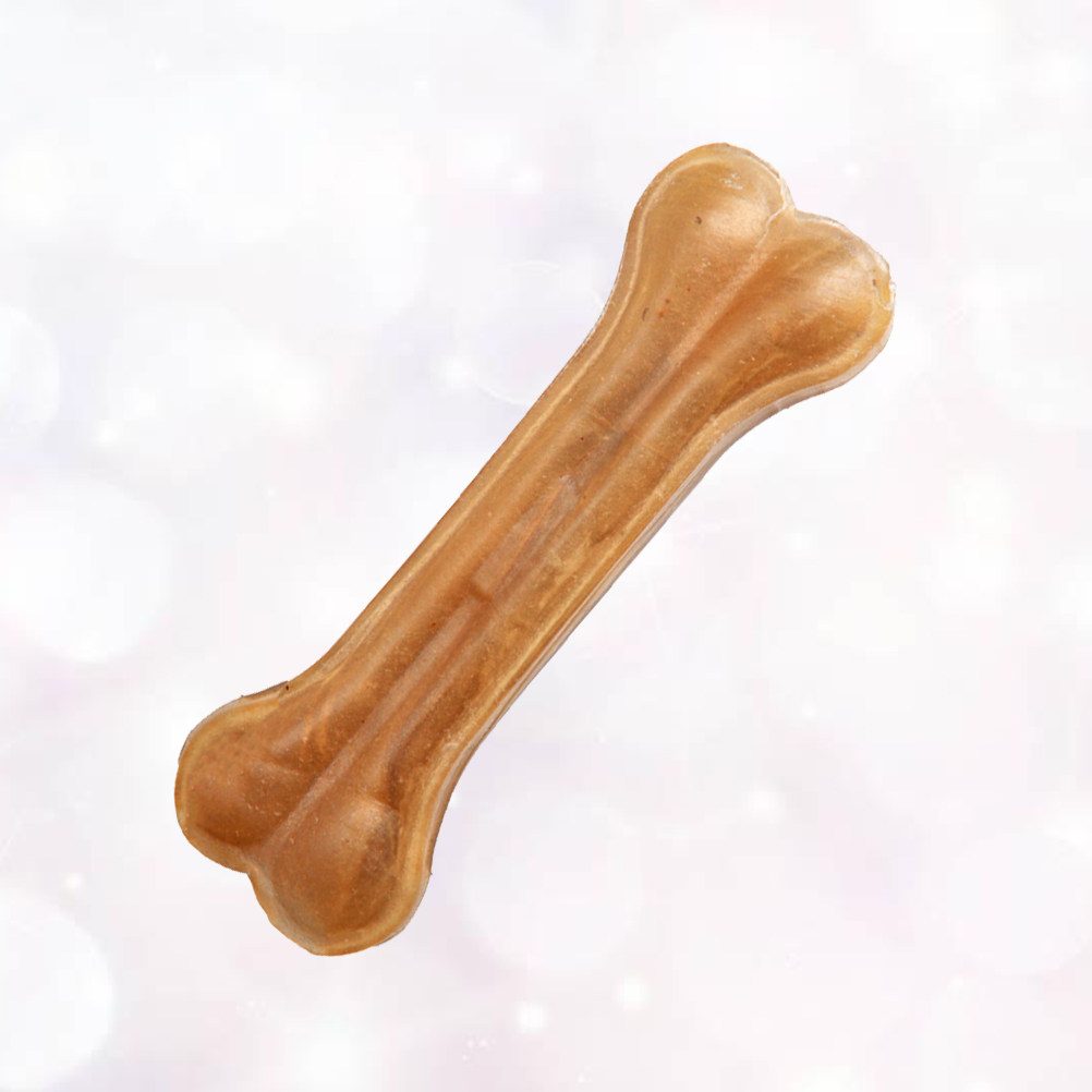 Teeth Cleaning Dog Chew Bone - 5インチのペット用噛みつきおもちゃ。骨の形をしており、小さめから中くらいの犬が噛んで遊ぶのに適しています。歯のケアにも役立ちます。