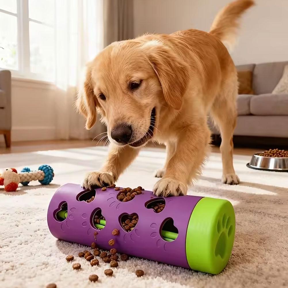 Interactive Squeaky Plush Dog Toy - インタラクティブな取り外し可能なペット用スローフィーダー、噛みつきに強いおやつディスペンサー、犬猫用おもちゃ、屋内外で使用可能