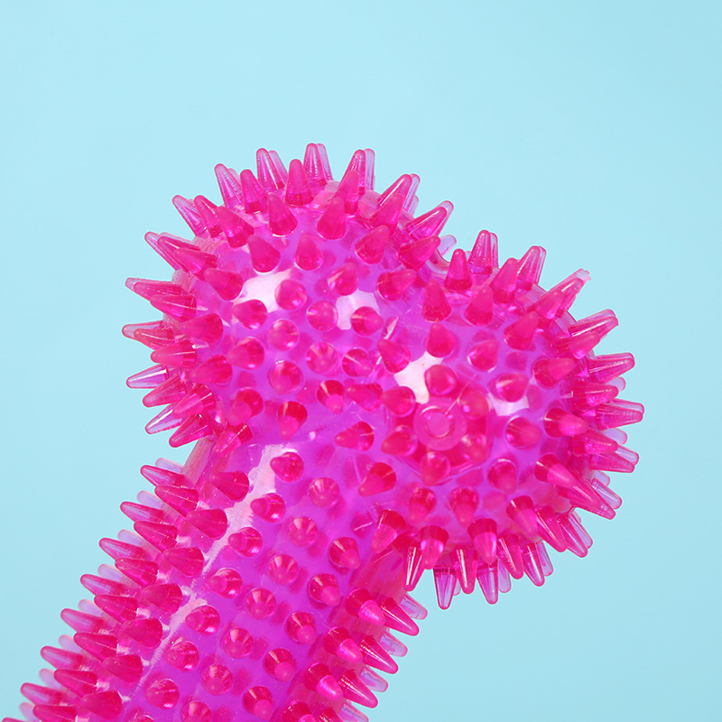 ペット用噛むおもちゃ 骨型のスパイキーボールTPRプラスチッ - Interactive Squeaky Plush Dog Toy のレビューと価格
