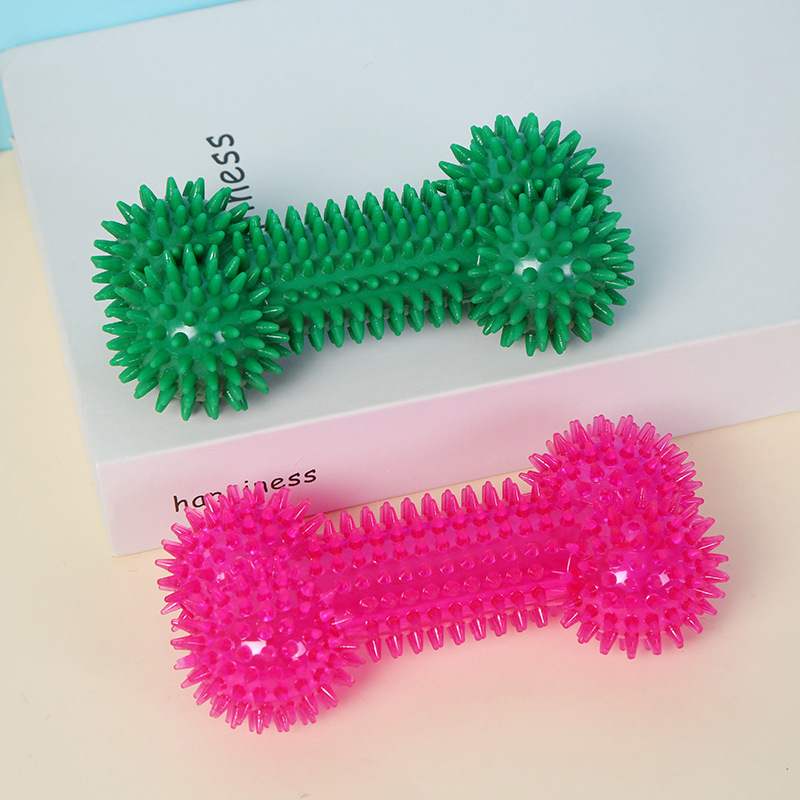 ペット用噛むおもちゃ 骨型のスパイキーボールTPRプラスチッ - Interactive Squeaky Plush Dog Toy のレビューと価格