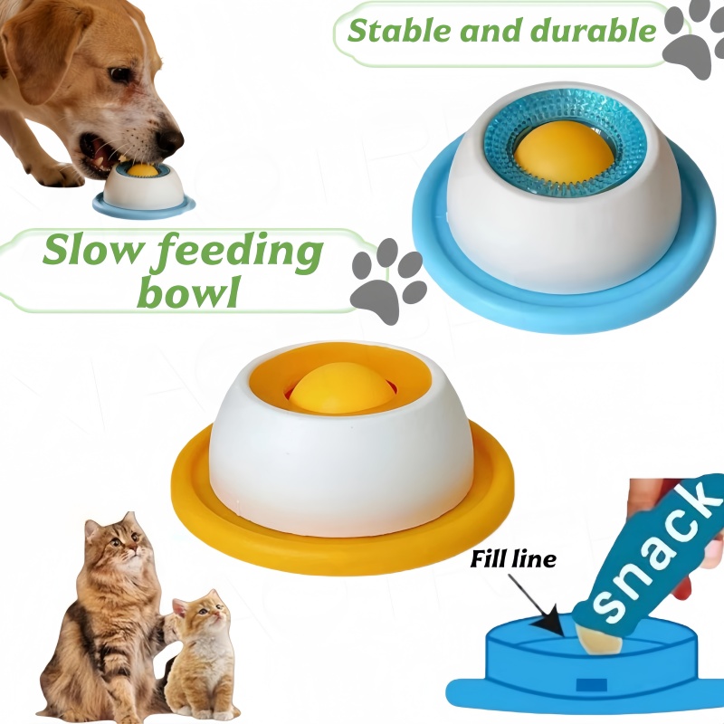 ペット用スローフードボウル 犬猫用舐め玩具 滑り止め付き知育 - Dog Puzzle Feeder Toy のレビューと価格