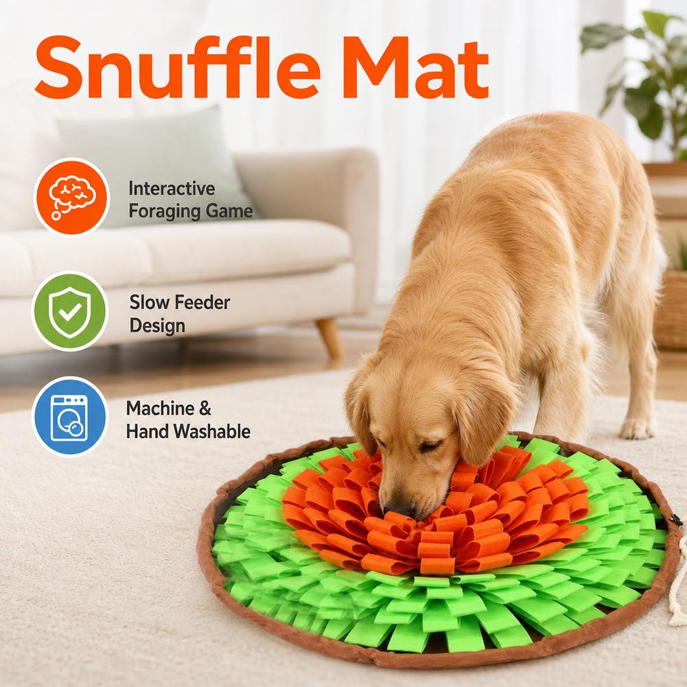犬用スナッフルマット。インタラクティブな食事用パズルおもちゃ - Dog Puzzle Feeder Toy のレビューと価格