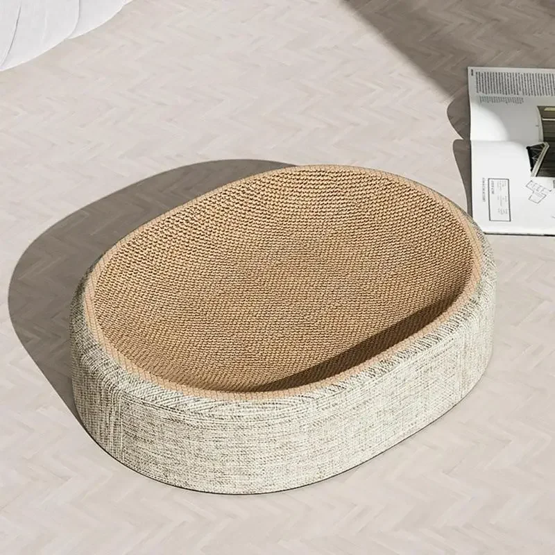 猫用の楕円形の爪とぎパッド。サイザル麻製で、猫が休憩できる多 - Pet Beds のレビューと価格