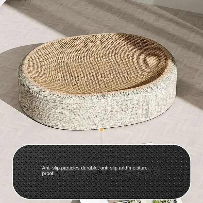 猫用の楕円形の爪とぎパッド。サイザル麻製で、猫が休憩できる多 - Pet Beds のレビューと価格