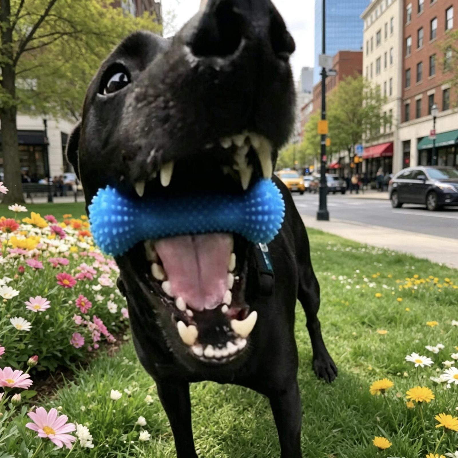 犬用歯磨きおもちゃ、噛むおもちゃ、口を開けるおもちゃ、ペット - Rubber Treat Dispensing Dog Toy のレビューと価格
