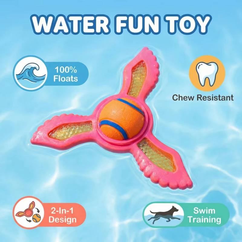 犬用インタラクティブフローティングフライディスク防水フェッチ - Flying Disc Dog Training Toy のレビューと価格