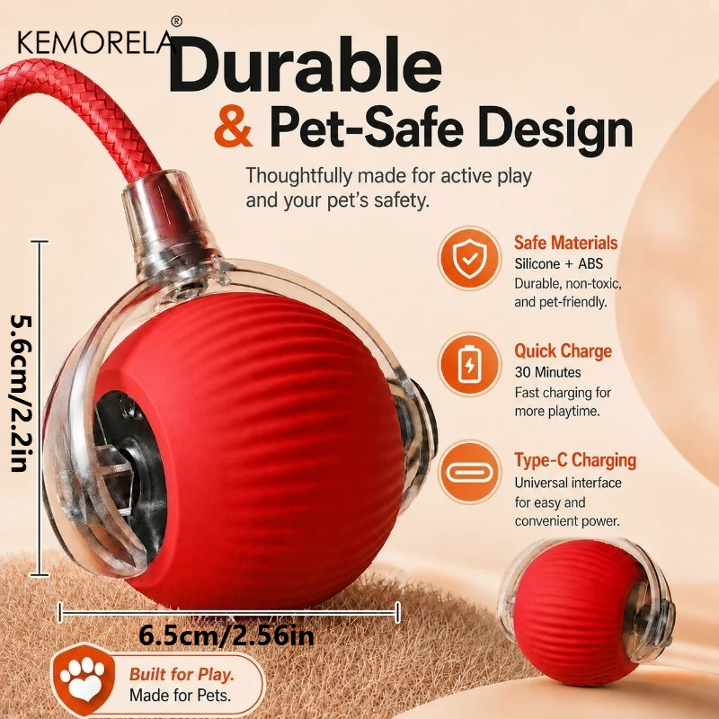 新しい犬用インタラクティブボールおもちゃ 自動回転式充電式ス - Automatic Moving Dog Ball のレビューと価格
