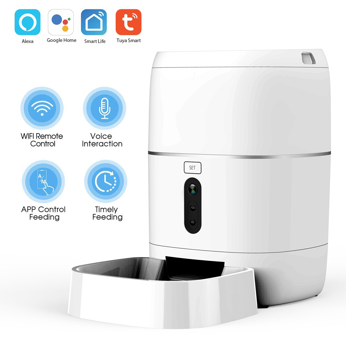 RSH 1080Pカメラ搭載TuyaスマートWiFi自動ペッ - Pet Feeders のレビューと価格