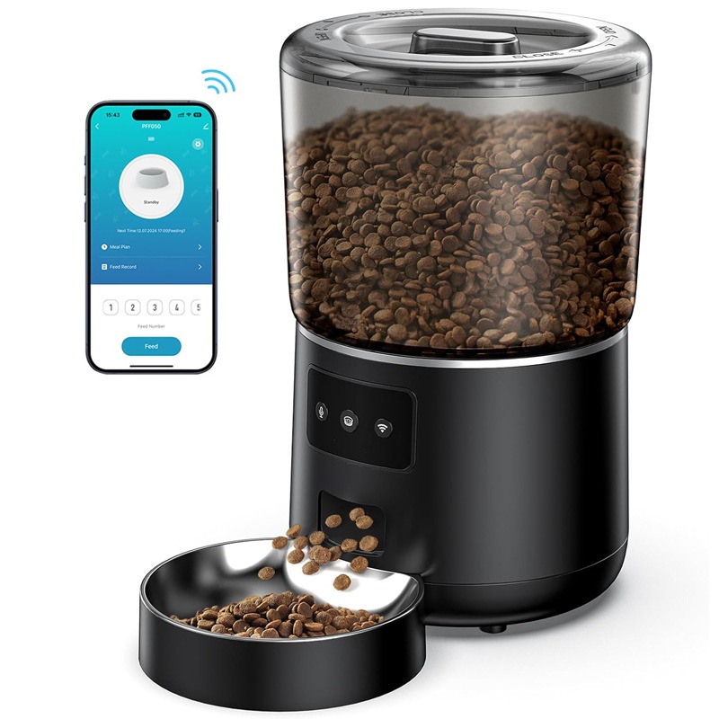 ペット用自動給餌器 4L スマートアプリ対応 リモート操作  - Pet Feeders のレビューと価格