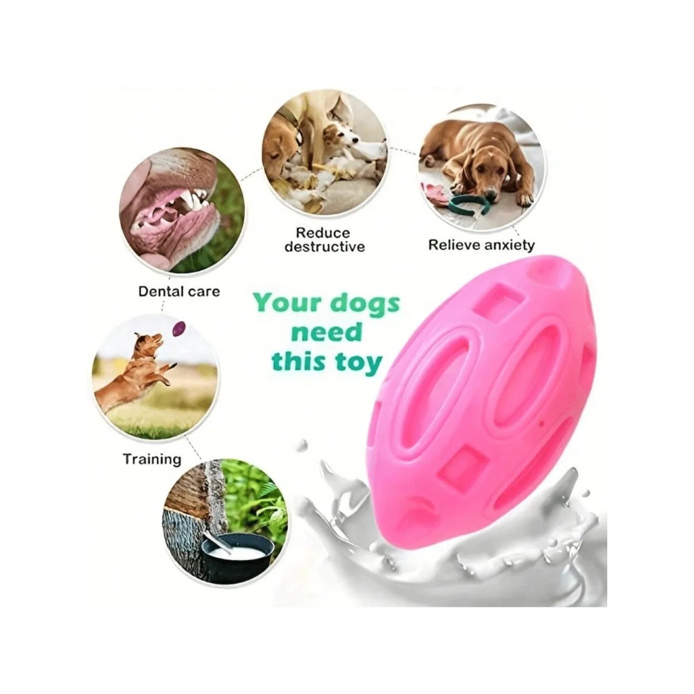 1個入り 破壊不可能な鳴り笛付きラグビーボール犬用噛み玩具  - Indestructible Dog Chew Toy のレビューと価格