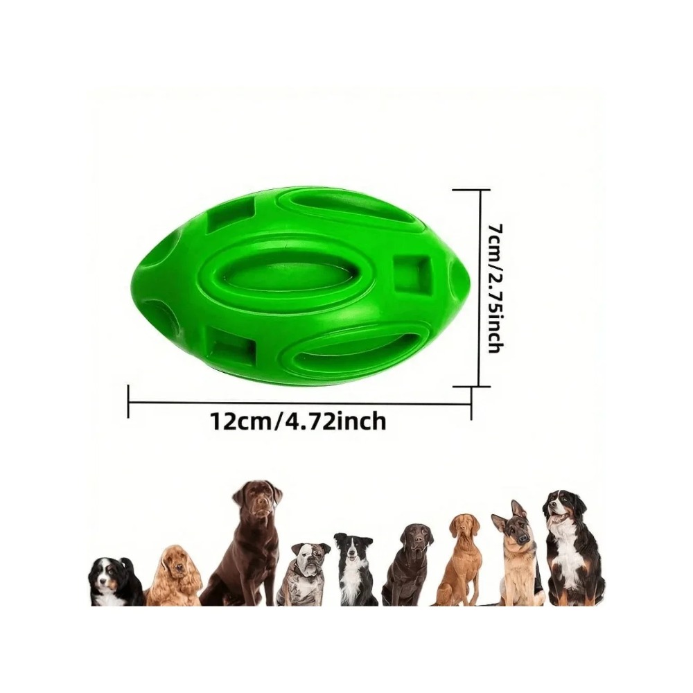 1個入り 破壊不可能な鳴り笛付きラグビーボール犬用噛み玩具  - Indestructible Dog Chew Toy のレビューと価格