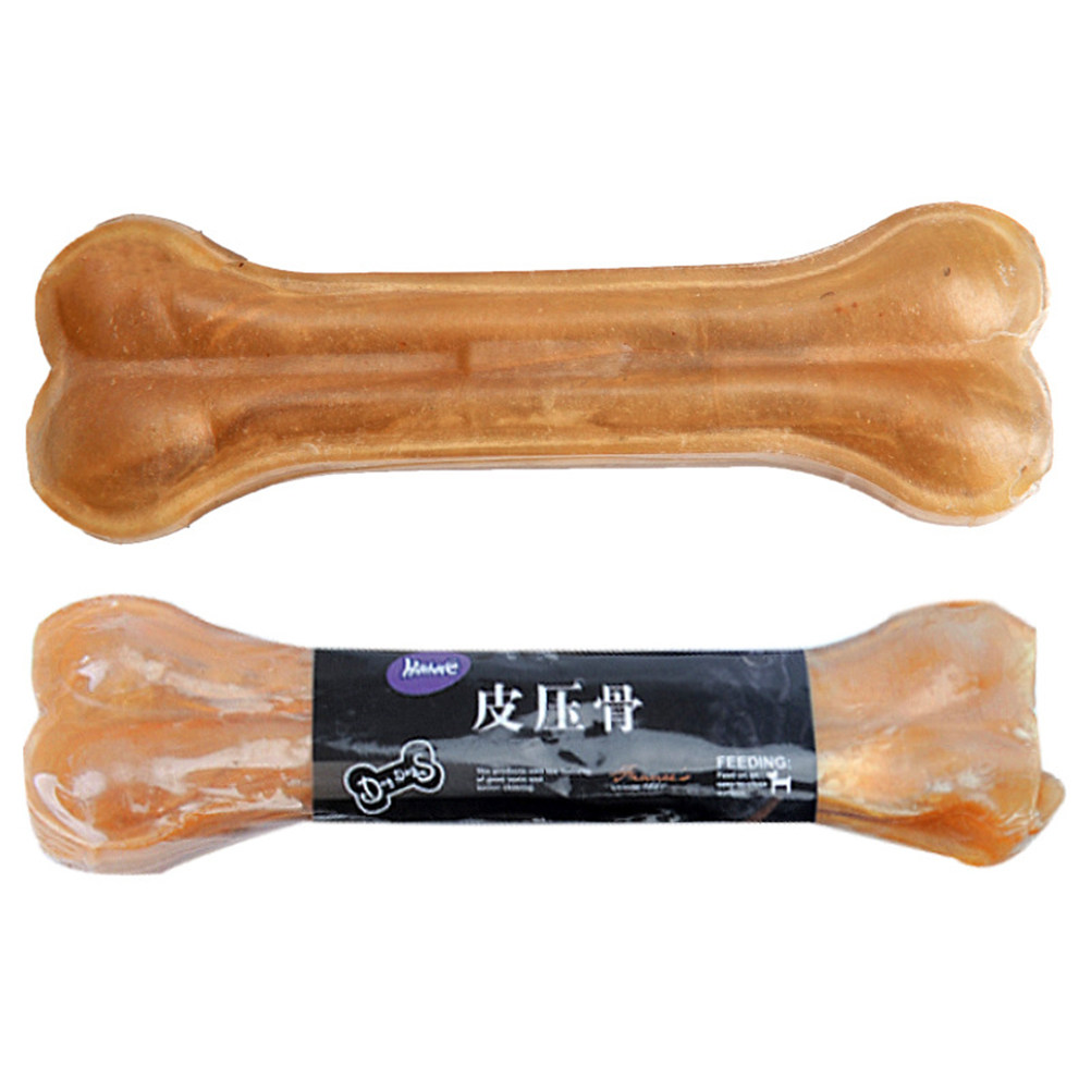 5インチのペット用噛みつきおもちゃ。骨の形をしており、小さめ - Teeth Cleaning Dog Chew Bone のレビューと価格