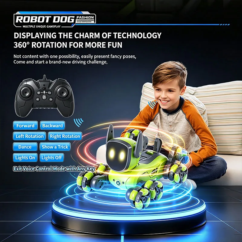JJRC Q200 2026 RCロボットスタントドッグトイ - Interactive Squeaky Plush Dog Toy のレビューと価格
